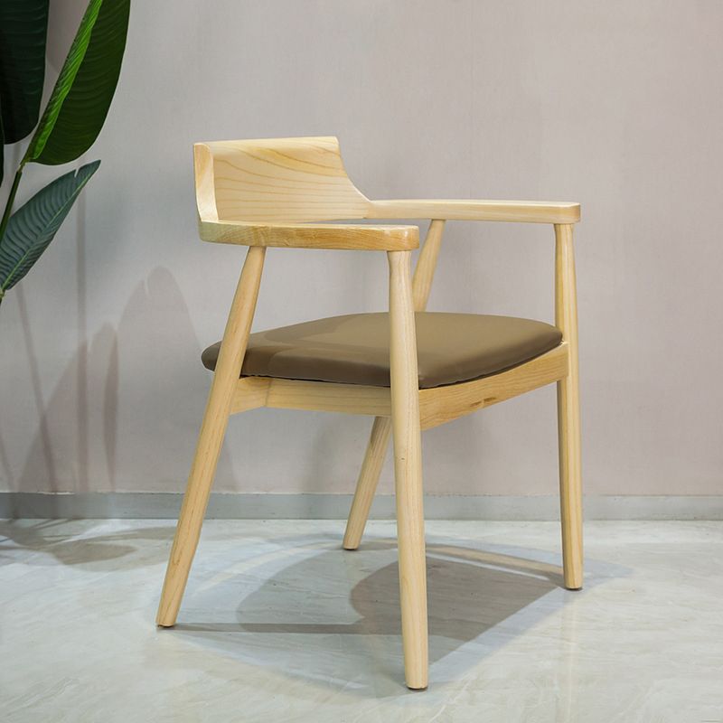 Sedia a braccio contemporanea in legno aperto sedia sala da pranzo per casa