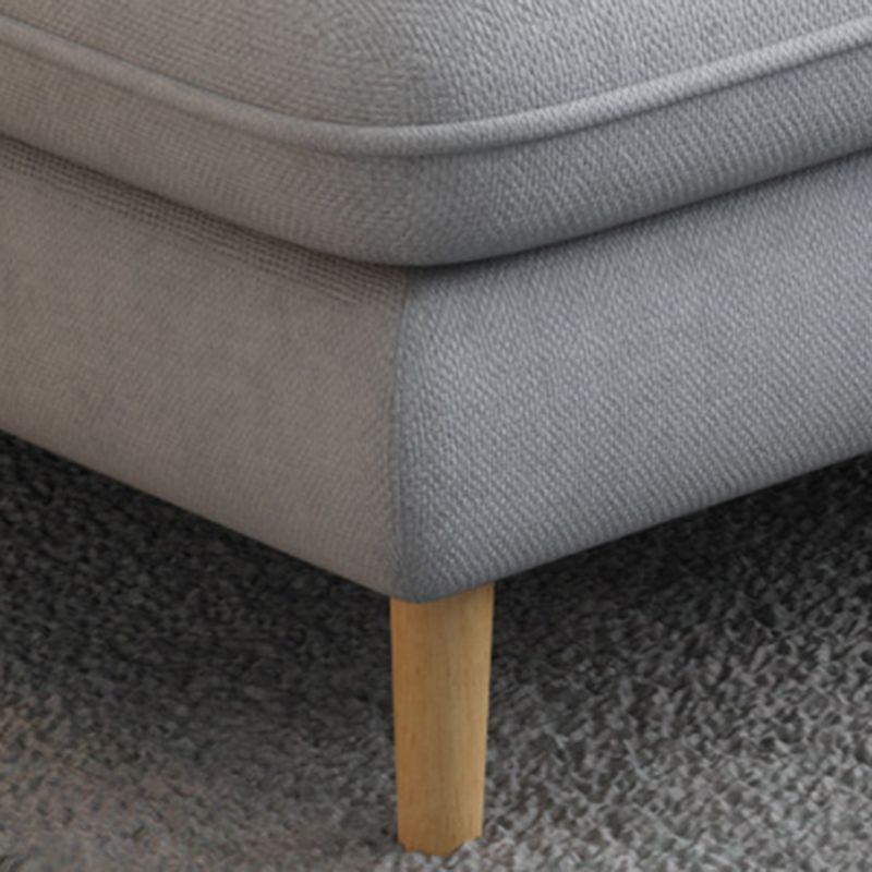 Oreiller en tissu dos sectionnel bras d'évasion des bras avec accents de bois