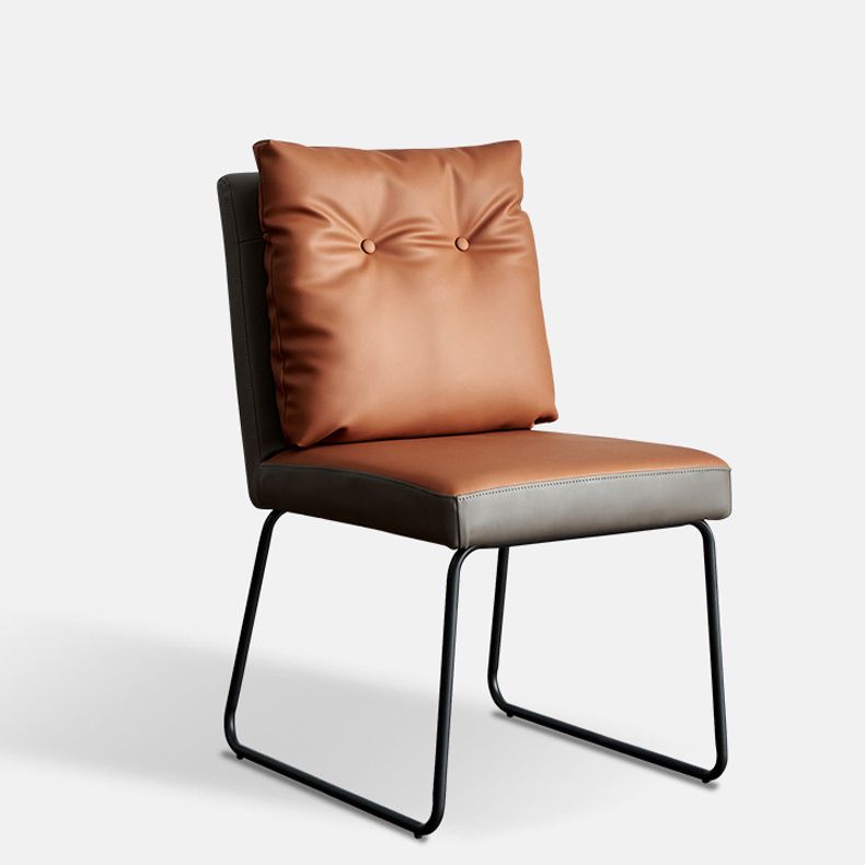 Contemporary Metal Chairs Set Dining Room Solid Back Side Chairs (Set of 2) Clearhalo ' kitchen&dining_furn' 'Dining Chairs' 'Dining Tables & Seating' 'dining_chair' 'furn' 'furn_dining_chair' 'Furniture' 'furniture_dining_chair' 'Kitchen & Dining Furniture' 'kitchen' 1200x1200_161693be-6b7b-4d5b-b4cd-a6f199f65ff6