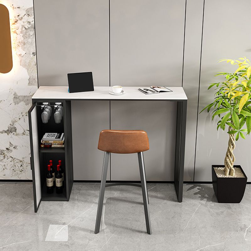 Bartafel in industriële stijl Rechthoekige stenen bar Eetbartafel