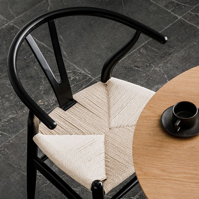 Modern Beech Wishbone Side Chair Matte Finish Wood Dining Chair Clearhalo ' kitchen&dining_furn' 'Dining Chairs' 'Dining Tables & Seating' 'dining_chair' 'furn' 'furn_dining_chair' 'Furniture' 'furniture_dining_chair' 'Kitchen & Dining Furniture' 'kitchen' 1200x1200_161769ee-378f-4193-b883-9e4700e2a935