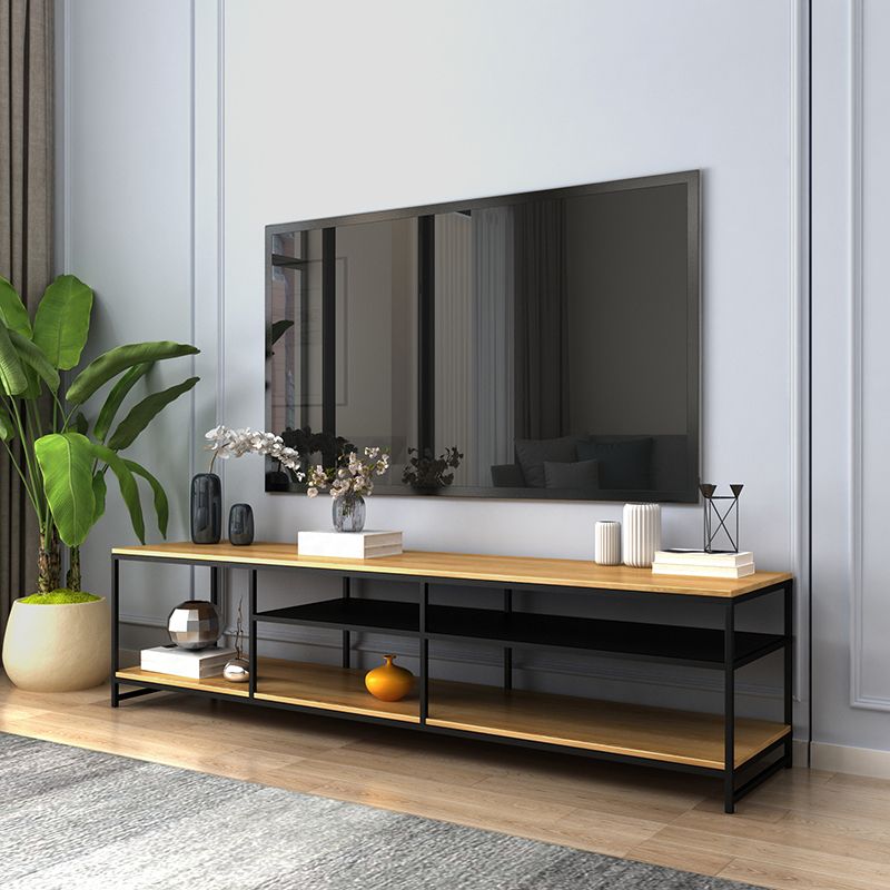 Solid Wood TV Media Console Industrial Media Console TV Stand for Living Room Clearhalo 'furn' 'furn_tv_stands_entertainment_centers' 'Furniture' 'Living Room Furniture' 'TV Stands & Entertainment Centers' 'TV Stands & Media Storage Furniture' 'tv_stands_entertainment_centers' 1200x1200_16182171-df83-48c2-8378-2c1fa401614d
