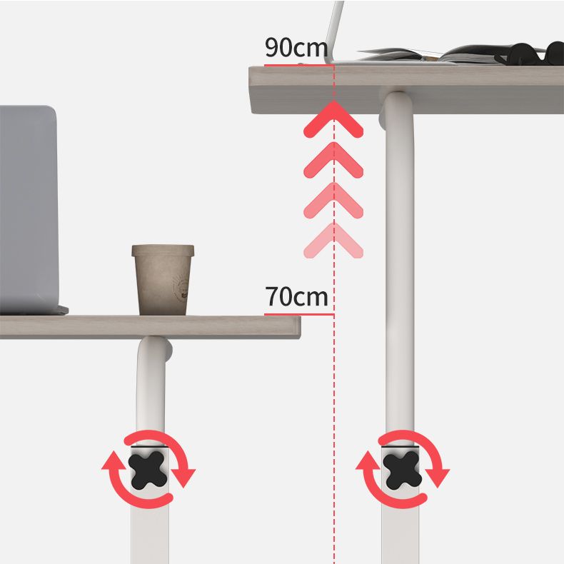Hight Adjustable Wooden Desk Rectangular Modern & Contemporary Writing Desk Clearhalo 'Furniture' 'furniture_office_desk' 'Office Desks' 'Office Furniture' 'office_desk' 1200x1200_161ab530-5663-4367-b04f-e9bf185a2c0a