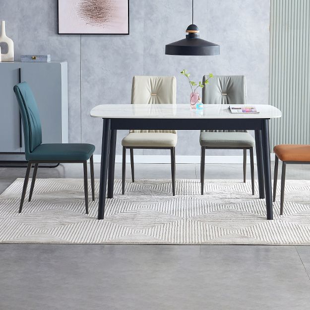 Industrial Metal Dining Room Chairs Leather Armless Dining Chairs for Home Use Clearhalo ' kitchen&dining_furn' 'Dining Chairs' 'Dining Tables & Seating' 'dining_chair' 'furn' 'furn_dining_chair' 'Furniture' 'furniture_dining_chair' 'Kitchen & Dining Furniture' 'kitchen' 1200x1200_161b0167-cf36-4e25-be5c-87614839efef