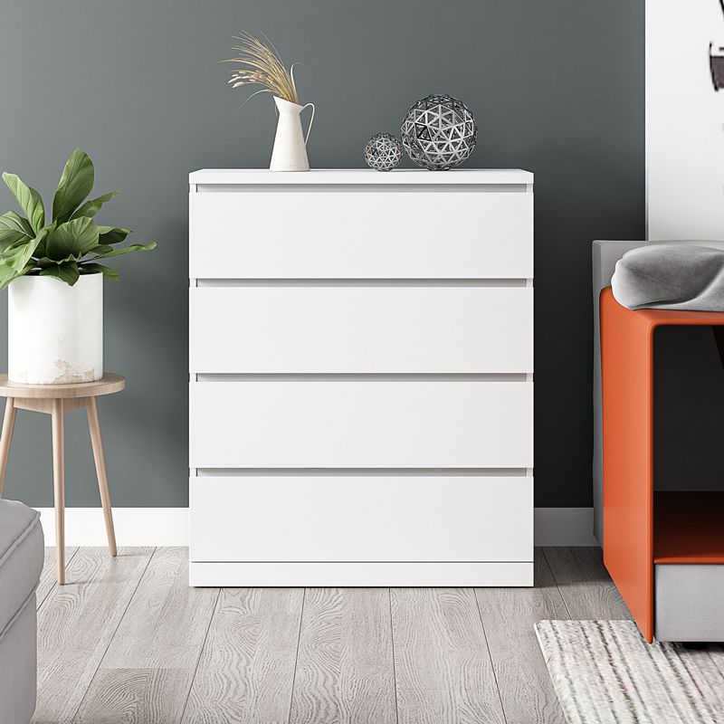 Contemporary Chest Wood Vertical Chest with Drawers for Home/Office