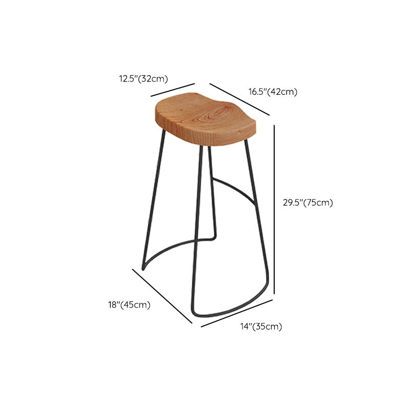 Wood Backless Dining Stools Contemporary Bar Stools with Footrest Clearhalo 'Bar Furniture' 'Bar Stools' 'bar_stools' 'furn' 'furn_bar_stools' 'Furniture' 'Kitchen & Dining Furniture' 1200x1200_161c727d-745c-456b-b574-4ed23bf77ae2
