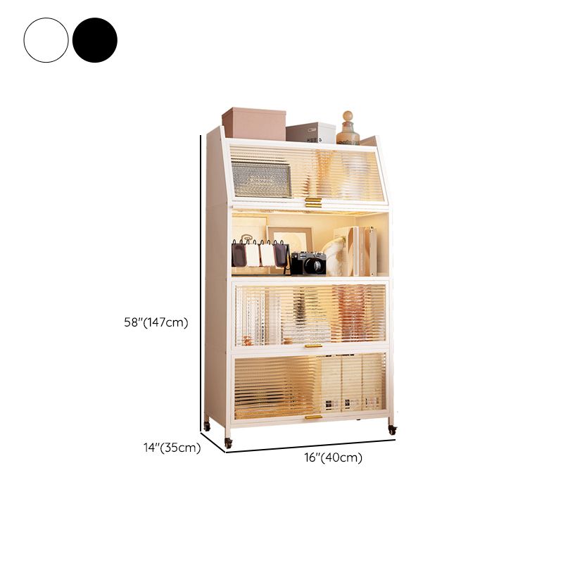 Libreria standard in metallo chiuso in stile glam per la sala da studio