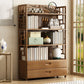 Modern Bamboo Bookcase Standard 11-inch Wide Home Book Shelf
