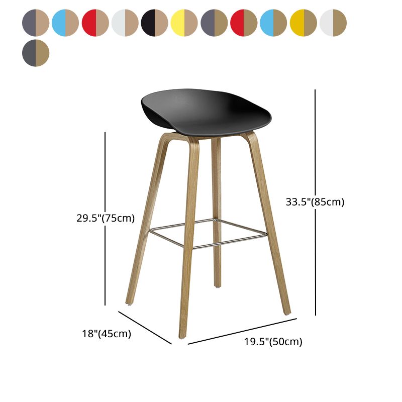 Contemporary Bucket Counter Bar Stool Armless Plastic Bar Stool with Footrest Clearhalo 'Bar Furniture' 'Bar Stools' 'bar_stools' 'furn' 'furn_bar_stools' 'furniture_bar_stools' 'Kitchen & Dining Furniture' 'kitchen&dining_furn' 'kitchen' 'kitchen_furn' Furniture' 1200x1200_161ed3f2-cdbb-4163-9137-765f8e5827f4