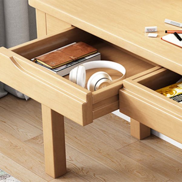 Modern Solid Wood Writing Desk 2-drawer Rectangular Office Desk Clearhalo 'furn' 'furn_office_desk' 'Furniture' 'Office Desks' 'Office Furniture' 'office_desk' 1200x1200_1620820f-76af-4272-801d-43b4467c9d60