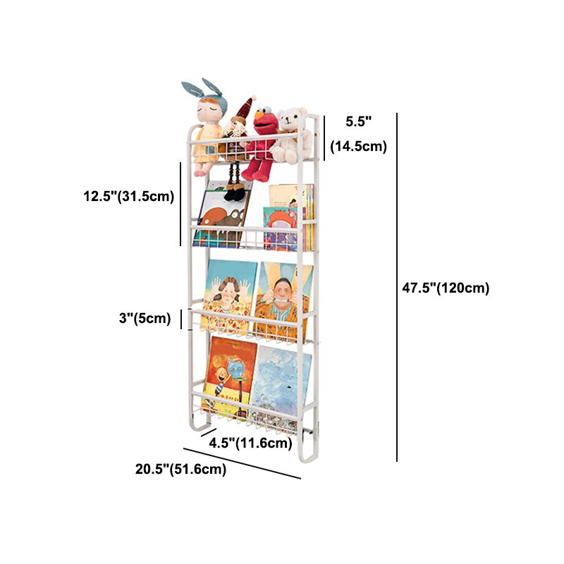 Modern Style Bookshelf Metal Wall Mounted Bookcase for Home Office Clearhalo 'Bookcases' 'furn' 'furn_bookcases' 'Furniture' 'furniture_bookcases' 'Office Furniture' 1200x1200_1622e857-3a95-4fe8-85d4-28fc7cf0250c