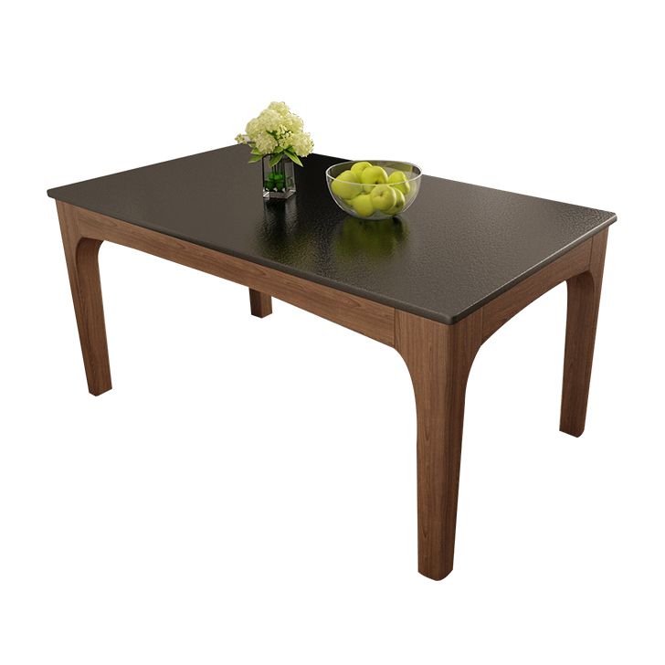 Contemporary Kitchen Rectangle Dinner Table 4 Legs Dining Table Clearhalo 'Dining Tables & Seating' 'Dining Tables' 'dining_table' 'furn' 'furn_dining_table' 'Furniture' 'Kitchen & Dining Furniture' 1200x1200_16230a3b-772a-4677-9b4a-77ed4b28e38d