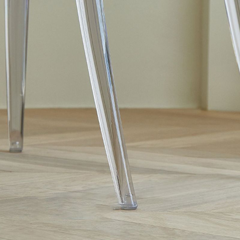 Contemporary Kitchen Dining Arm Chair Slat Back Plastic Chair