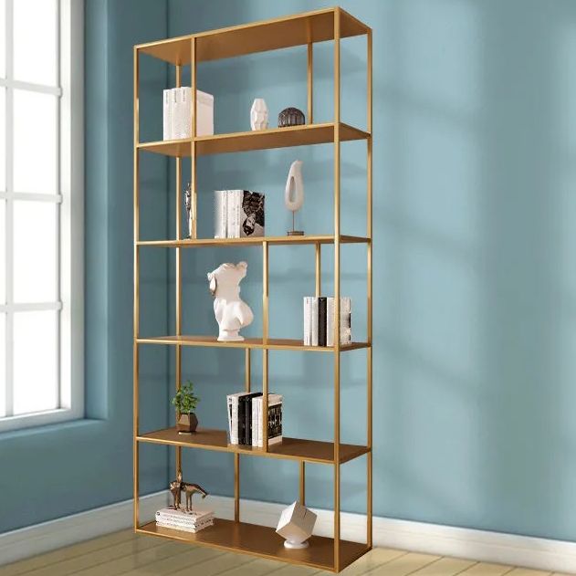 Metal Iron Etagere Bookshelf Contemporary Vertical Open Bookcase Clearhalo 'Bookcases' 'furn' 'furn_bookcases' 'Furniture' 'furniture_bookcases' 'Office Furniture' 1200x1200_162472a3-705f-45d7-8fb3-044f47bf1e64