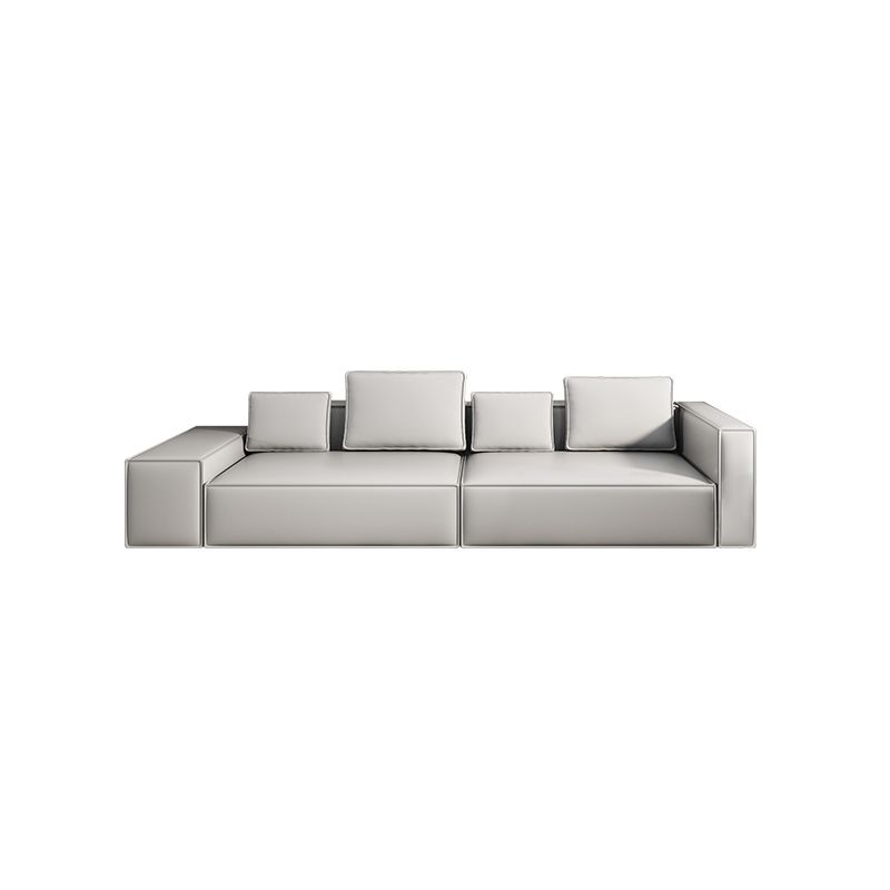 Stain-Resistant Stationary Faux Leather Sofa Living Room Square Arm Couch Clearhalo 'furn' 'furn_sofas' 'Furniture' 'furniture_sofas' 'Living Room Furniture' 'Sofa' 'sofas' 1200x1200_162667f6-1a98-4286-a6b9-4ffdf0f840b3