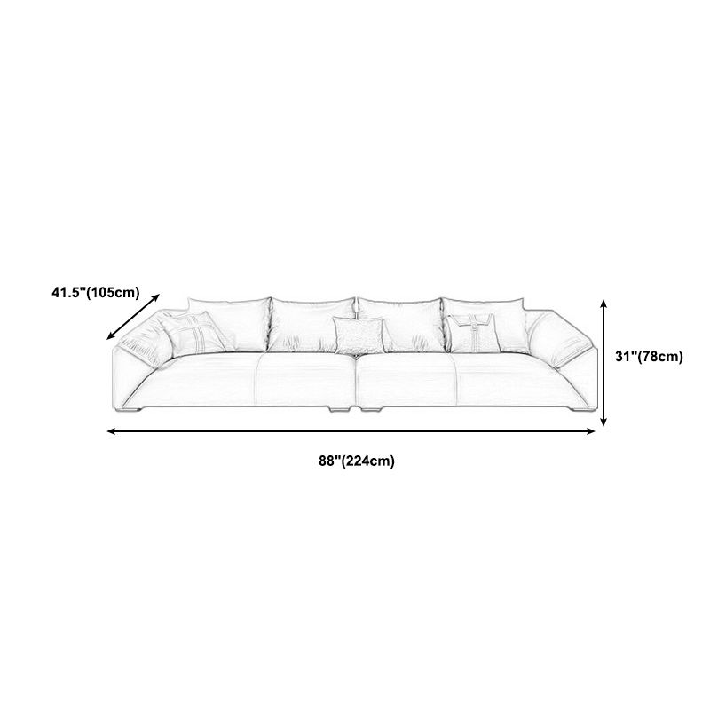 Contemporary Standard Sofa Pillow Top Arm Bench Seating with Pillows Clearhalo 'furn' 'furn_sofas' 'Furniture' 'furniture_sofas' 'kitchen' 'kitchen_sofas' 'Living Room Furniture' 'Sofa' 'sofas' 1200x1200_162718e7-65e1-41cc-98ae-7062082c9688