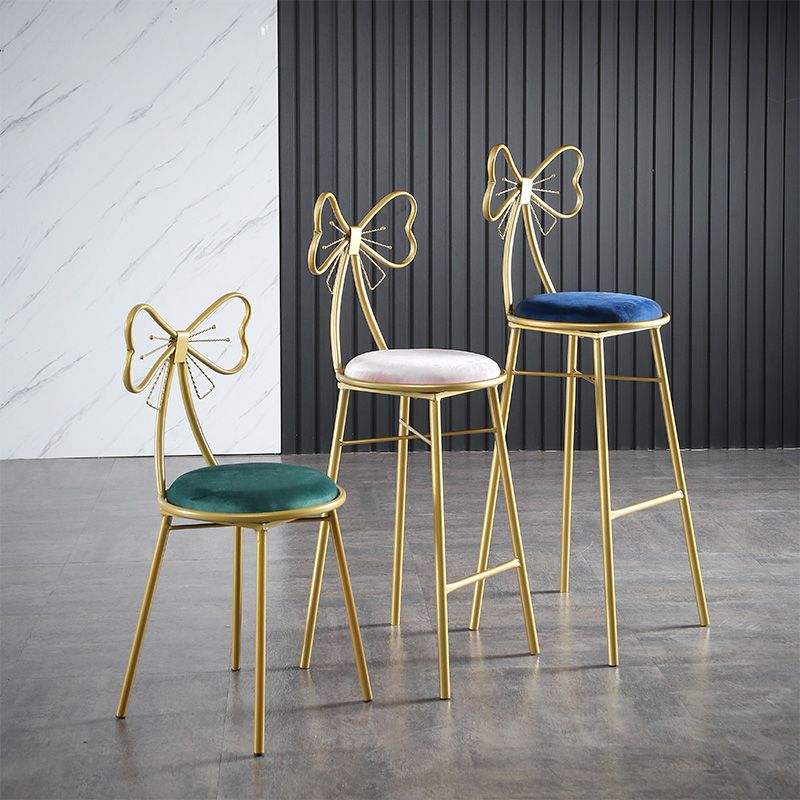 Upholstered Armless Glossy Bar Stools With Cushion And Metal Legs Clearhalo 'Bar Furniture' 'Bar Stools' 'bar_stools' 'furn' 'furn_bar_stools' 'furniture_bar_stools' 'Kitchen & Dining Furniture' 'kitchen&dining_furn' 'kitchen' 'kitchen_furn' Furniture' 1200x1200_16276751-1280-4925-a69e-ac1c07ca528e