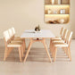 Simplicity Dinette Table Rectangle Stone Dining Room Table in White
