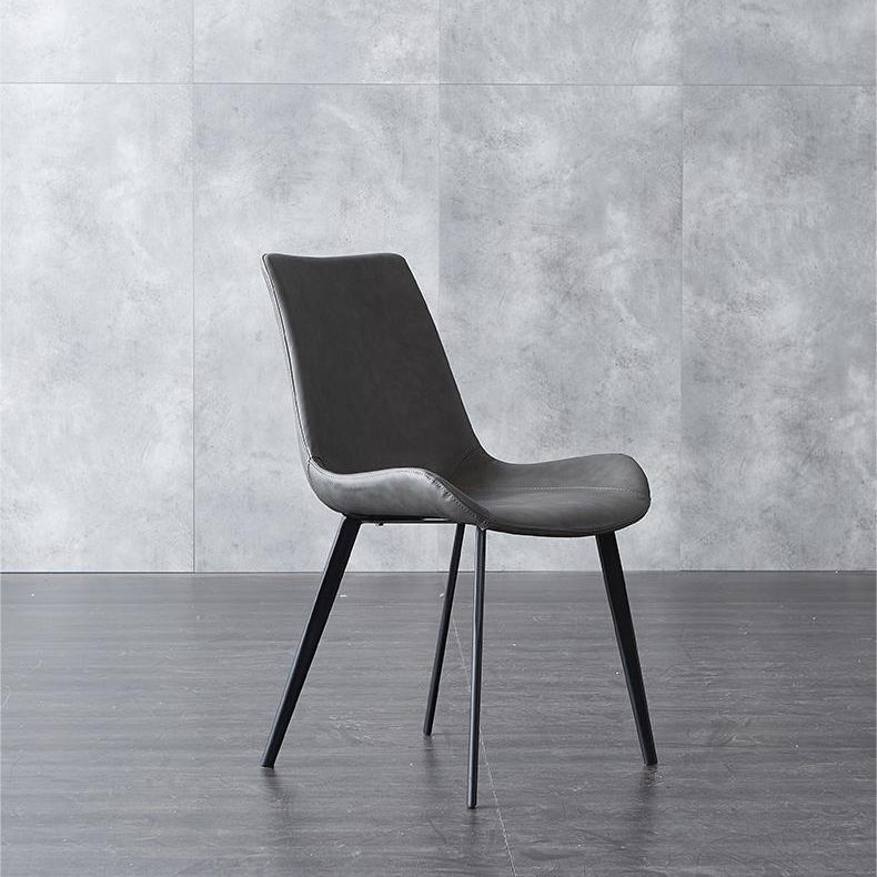 Sedia industriale imbottita senza braccioli da cucina Parsons sedia laterale in ecopelle