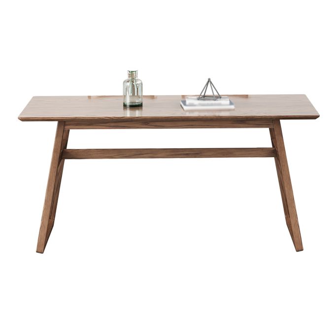 Rectangle Ash Wood Table in Walnut Contemporary Wooden Dining Table with Double Pedestal Clearhalo ' dining_table' 'Dining Tables & Seating' 'Dining Tables' 'furn' 'furn_dining_table' 'Furniture' 'furniture_dining_table' 'Kitchen & Dining Furniture' 'kitchen&dining_furn' 'kitchen' 'kitchen_dining_table' 1200x1200_1628b12d-1610-4fb6-9272-54193f29be0f