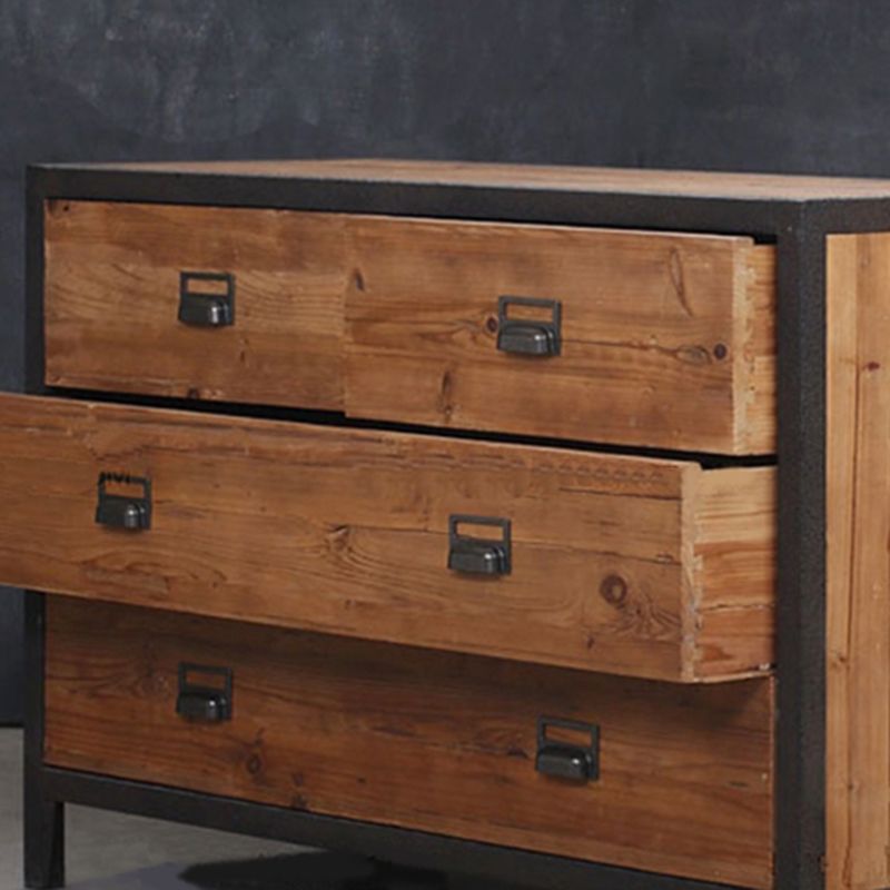 Madera sólida de cofre de almacenamiento tradicional de 13.65 pulgadas de ancho