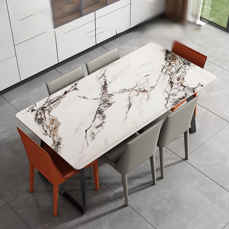 Modern 1/4/5/7 Pieces Dinette Set with Sintered Stone Top Rectangle Dining Table Set Clearhalo 'Dining Room Sets' 'Dining Tables & Seating' 'dining_room_set' 'furn' 'furn_dining_room_set' 'Furniture' 'furniture_dining_room_set' 'Kitchen & Dining Furniture' 1200x1200_16293a93-2324-4abf-bbbc-3e986cf26fb7