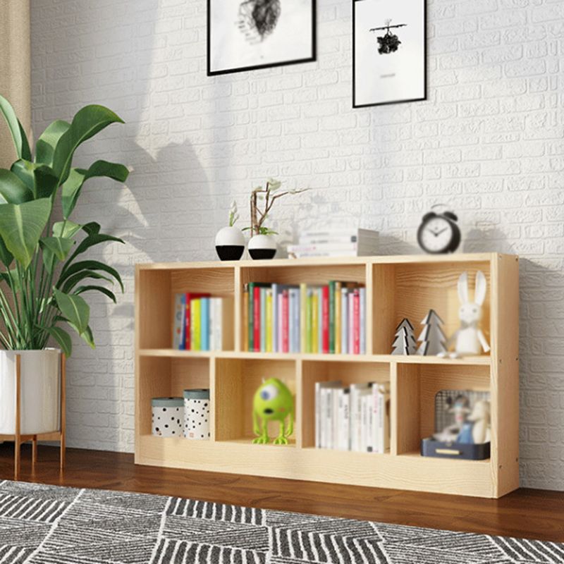 2/3-Shelf Natural Modern Bookshelf Pine Wood Geometric Closed Back Bookshelf Clearhalo 'Bookcases' 'furn' 'furn_bookcases' 'Furniture' 'furniture_bookcases' 'kitchen' 'kitchen_bookcases' 'Living Room Furniture' 'Office Furniture' 1200x1200_162a5d56-0e05-4666-8866-c20692487792