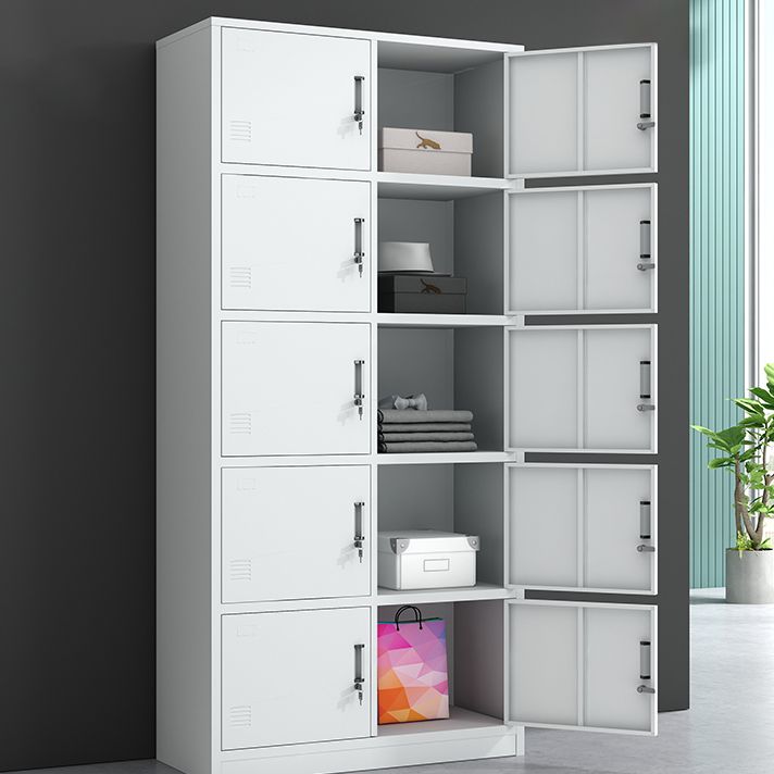 Gabinete de metal blanco para baños gabinete de almacenamiento contemporáneo con puerta con bisagras