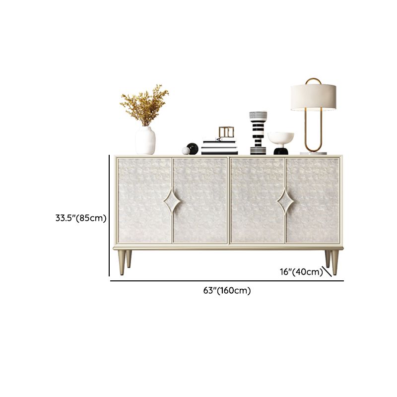 Tavolo a buffet in legno ingegnerizzato a buffet glam con porte per cucina