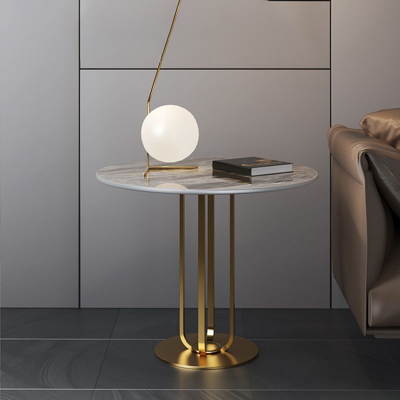 Round Minimalist Side End Table Abstract Slate Sofa Corner Table