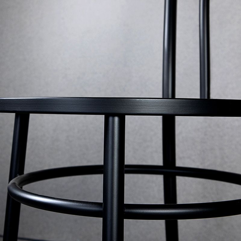 White and Black Dining Chairs Industrial Iron Armless Dining Side Chair Clearhalo 'Dining Chairs' 'Dining Tables & Seating' 'dining_chair' 'furn' 'furn_dining_chair' 'Furniture' 'Kitchen & Dining Furniture' 1200x1200_162cf68e-c1fd-4829-94d6-9b309d4884e4