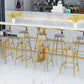 Glam Bar Height Table Faux Marble Top Bistro Bar Table with Trestle Base Clearhalo 'Bar Furniture' 'Bar Tables' 'bar_tables' 'furn' 'furn_bar_tables' 'Furniture' 'Kitchen & Dining Furniture' 1200x1200_162d4687-17ca-4a8c-bac3-35ded4dfec4f