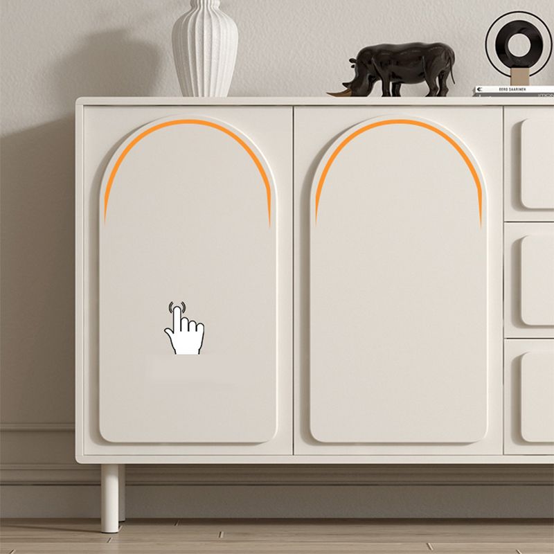 Server da pranzo contemporaneo White ingegnerizzato in legno tavolo