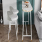 Industrial Iron Bar Table Faux Marble Specialty Top 41.3"H Bistro Table with Footrest Clearhalo 'Bar Furniture' 'Bar Tables' 'bar_tables' 'furn' 'furn_bar_tables' 'Furniture' 'furniture_bar_tables' 'Kitchen & Dining Furniture' 1200x1200_162dd0a2-6b14-465e-a634-2b89cce3e627