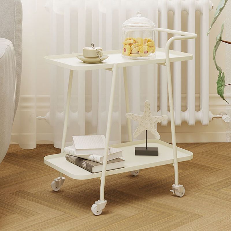 22"H Contemporary Corner Table Metal Double Tier Accent Side Table Clearhalo 'Coffee & Accent Tables' 'End & Side Tables' 'end_side_tables' 'furn' 'furn_end_side_tables' 'Furniture' 'Living Room Furniture' 1200x1200_162dd164-3b99-4f20-b25f-146a093f37d4