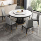 Modern Round Dining Table Sintered Stone Dinner Table for Dining Room Clearhalo 'Dining Tables & Seating' 'Dining Tables' 'dining_table' 'furn' 'furn_dining_table' 'Furniture' 'Kitchen & Dining Furniture' 1200x1200_162e060e-0f0d-45d8-aedb-a1d6be701039