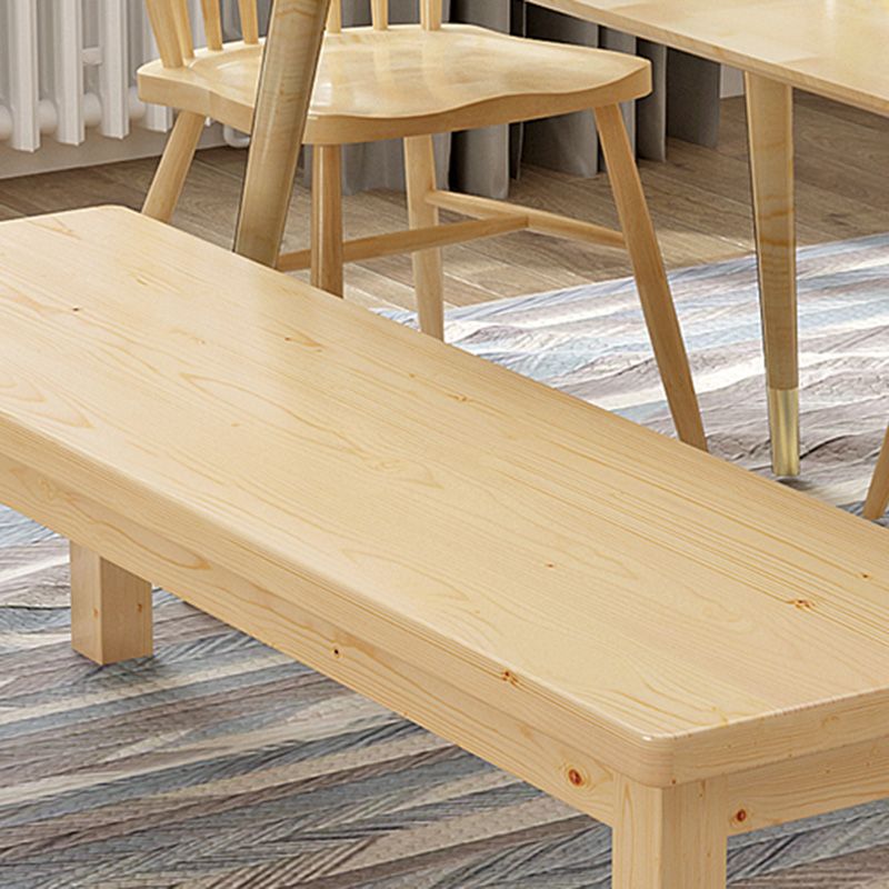 Mid-Century Modern Bench 11.81 Inch Wide Pine Bench with Squared Legs Clearhalo 'Benches' 'Chairs & Seating' 'furn' 'furn_benches' 'Furniture' 'Living Room Furniture' 1200x1200_162e3bc7-7bfd-4b8b-9485-1032986c4f8d