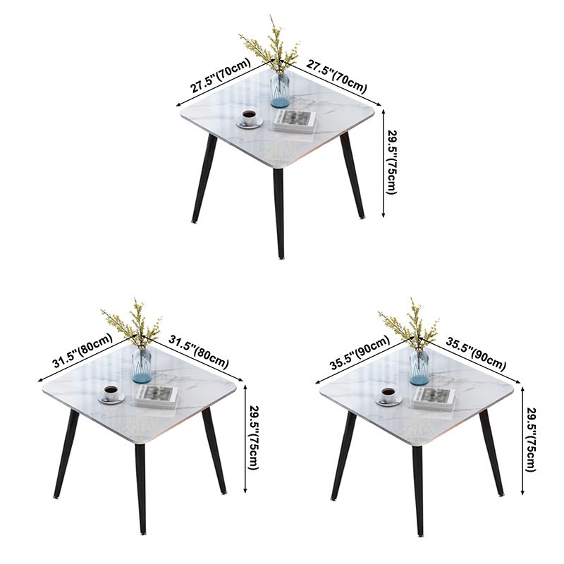 Square Industrial Dining Table White Tone Fixed Table with Sintered Stone Clearhalo ' dining_table' 'Dining Tables & Seating' 'Dining Tables' 'furn' 'furn_dining_table' 'Furniture' 'furniture_dining_table' 'Kitchen & Dining Furniture' 'kitchen&dining_furn' 'kitchen' 'kitchen_dining_table' 1200x1200_162e5278-afae-4cfe-b8b3-7645033cc674