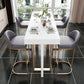 Glam Style Bistro Bar Table Faux Marble Bar Tafel voor woonkamer