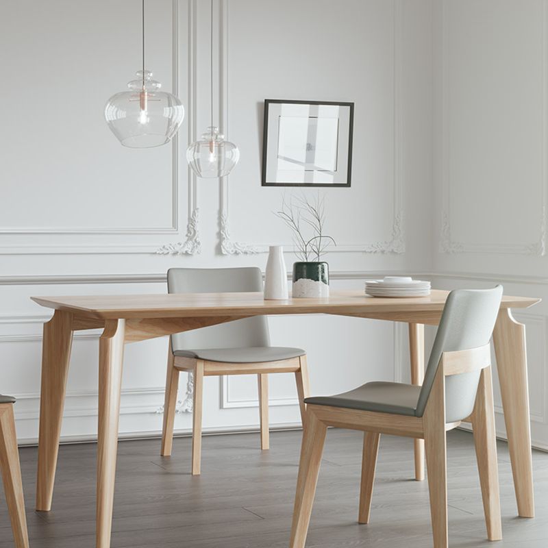 Rectangle Mid-Century Modern Dining Table Pine Wood Fixed Table with 4 Legs Clearhalo ' dining_table' 'Dining Tables & Seating' 'Dining Tables' 'furn' 'furn_dining_table' 'Furniture' 'furniture_dining_table' 'Kitchen & Dining Furniture' 'kitchen&dining_furn' 'kitchen' 'kitchen_dining_table' 1200x1200_16315573-999e-4c54-b6fd-654155d23f40