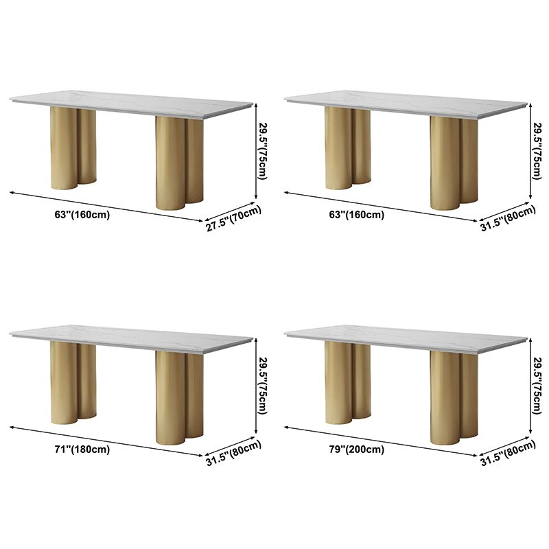 Metal Traditional Luxury Rectangle Indoor Table Sintered Stone Table for Home Clearhalo ' dining_table' 'Dining Tables & Seating' 'Dining Tables' 'furn' 'furn_dining_table' 'Furniture' 'furniture_dining_table' 'Kitchen & Dining Furniture' 'kitchen&dining_furn' 'kitchen' 'kitchen_dining_table' 1200x1200_16332064-3194-4de7-80ce-1c1df9b46a2c