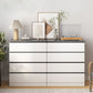 Modern Style White Storage Chest Vertical Wooden Chest with 3 / 4 / 5 / 6 Drawers