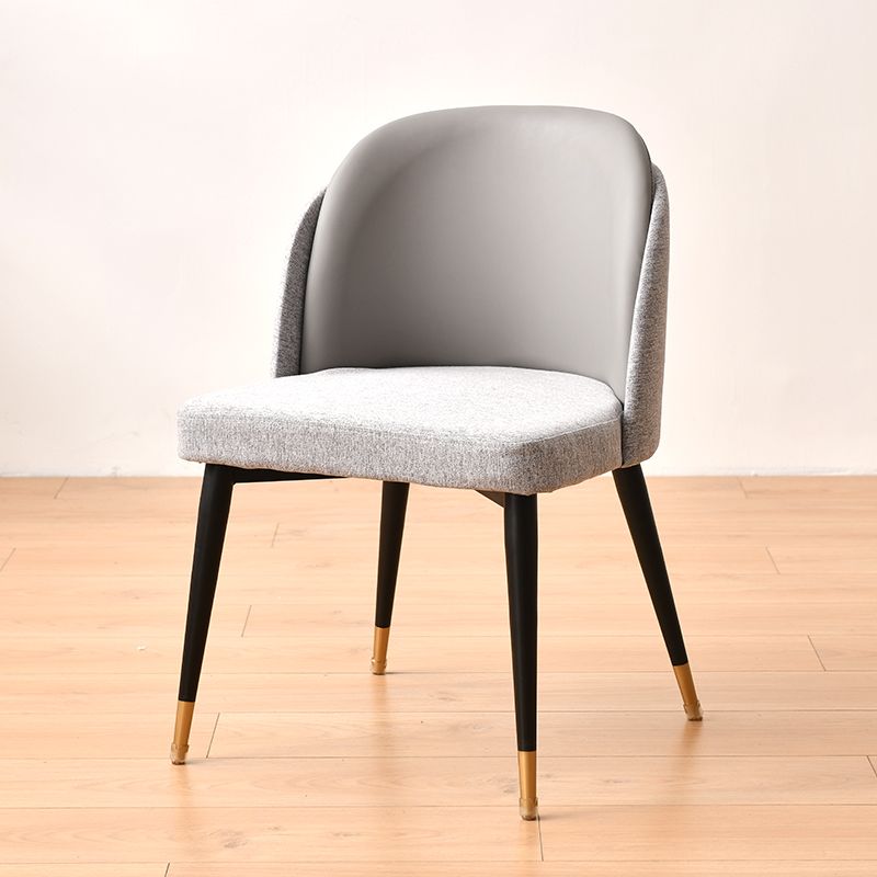 Nordic Style Metal Dining Chair Upholstered Fabric Dining Side Chair for Home Use Clearhalo ' kitchen&dining_furn' 'Dining Chairs' 'Dining Tables & Seating' 'dining_chair' 'furn' 'furn_dining_chair' 'Furniture' 'furniture_dining_chair' 'Kitchen & Dining Furniture' 'kitchen' 1200x1200_1633f536-18f1-4832-a17f-969856db0def