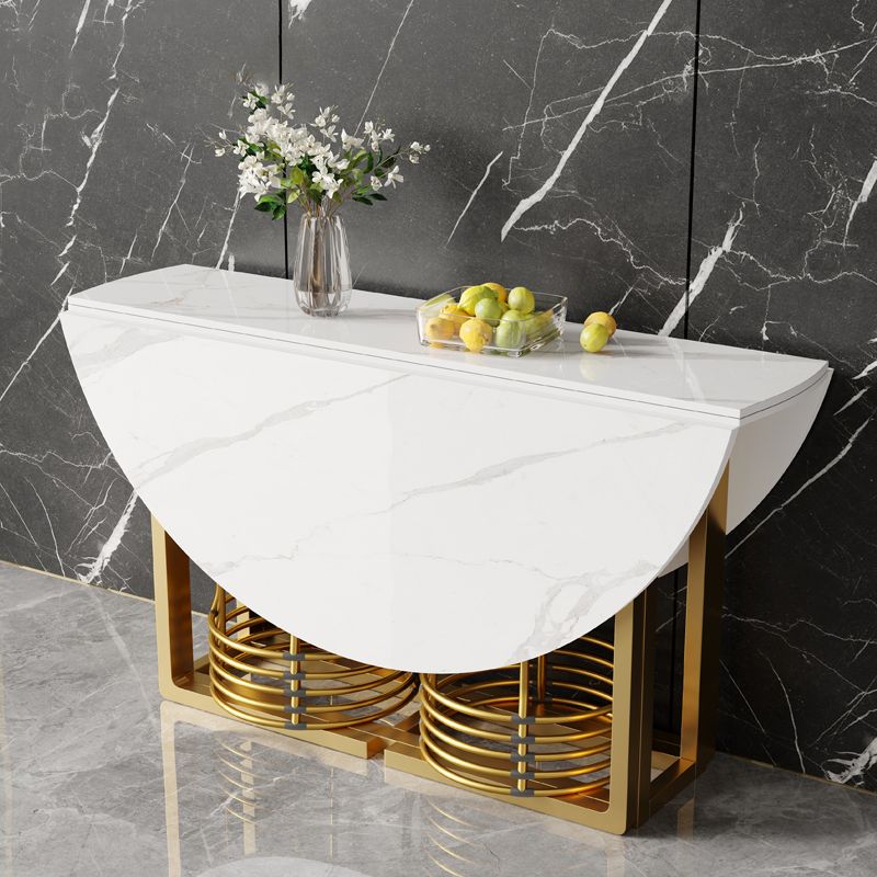 Glam Round Dinette Set 1/2/3/7 Pieces Gold Foldable Dining Table Set Clearhalo 'Dining Room Sets' 'Dining Tables & Seating' 'dining_room_set' 'furn' 'furn_dining_room_set' 'Furniture' 'furniture_dining_room_set' 'Kitchen & Dining Furniture' 1200x1200_1635041a-8db6-4c79-84a7-9497fb028cab