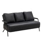 25.59" Wide Faux Leather Metal Frame Sofa 3 Seater Sofa for Living Room Clearhalo 'furn' 'furn_sofas' 'Furniture' 'Living Room Furniture' 'Sofa' 'sofas' 1200x1200_1635b385-25b7-48c4-80ca-01d683f5970f