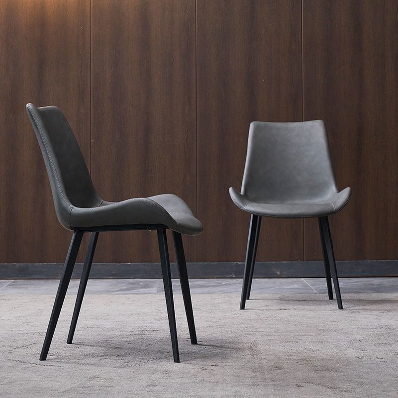 Industrial Style Side Chair Metal Solid Back Dining Room Chair for Kitchen Clearhalo 'Dining Chairs' 'Dining Tables & Seating' 'dining_chair' 'furn' 'furn_dining_chair' 'Furniture' 'Kitchen & Dining Furniture' 1200x1200_16362e79-4c7f-4055-99be-341c25f03b17