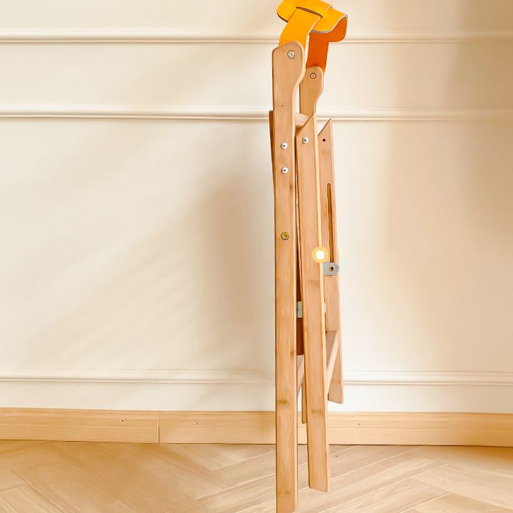 モダンな折りたたみサイドチェア木製オープンバックダイニングチェア家庭用