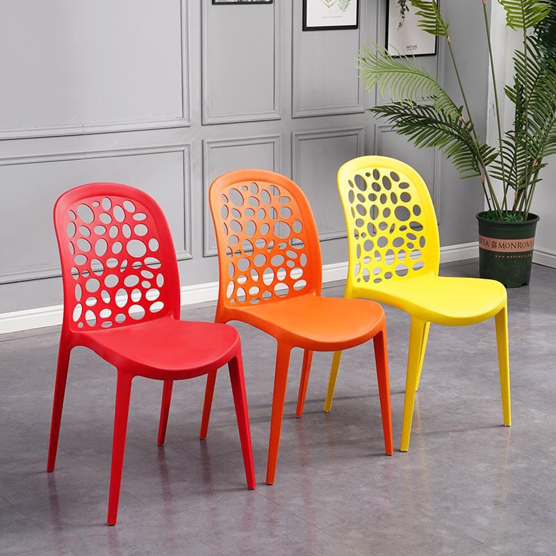 Contemporary Style Armless Plastic Side Chair Open Back Side Chair Clearhalo 'Dining Chairs' 'Dining Tables & Seating' 'dining_chair' 'furn' 'furn_dining_chair' 'Furniture' 'furniture_dining_chair' 'Kitchen & Dining Furniture' 1200x1200_16370e2a-8e0f-4867-be53-dae984c4bb73