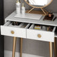 29.5" Height White Wood Top Make-up Vanity with 2 Drawer for Bedroom