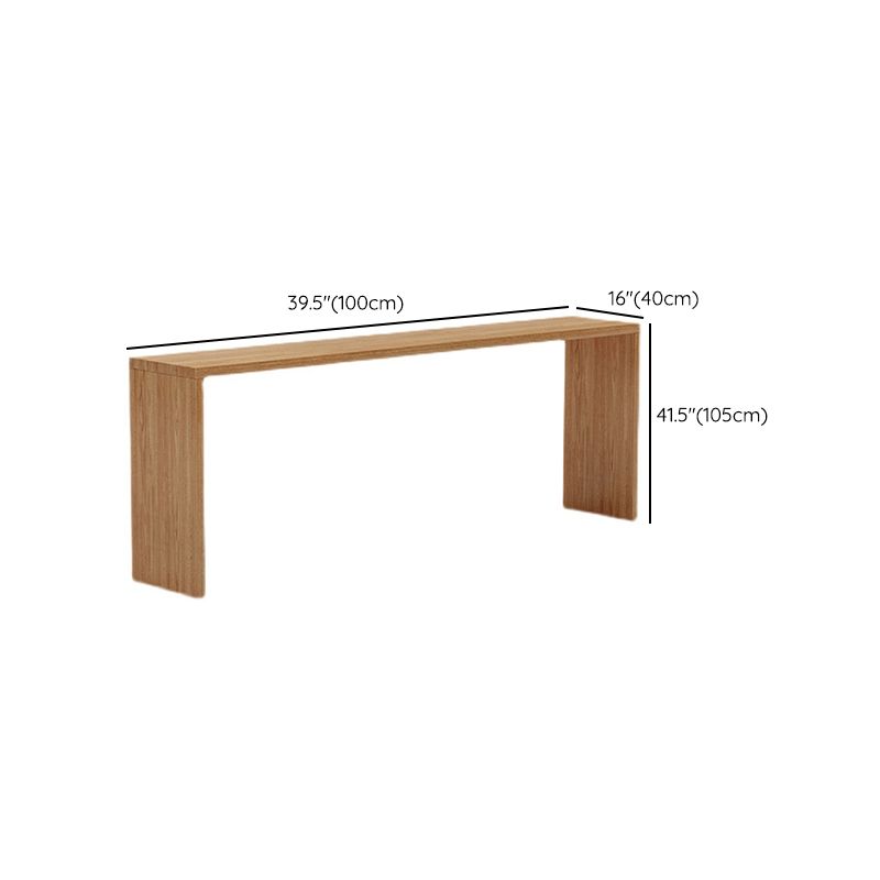 Contemporary Style 1/2/5/9 Pieces Bar Table Set Rectangle Wood Bar Table with Wood Stools Clearhalo 'Bar Furniture' 'furn' 'furn_home_bar_bar_sets' 'Furniture' 'Home Bars & Bar Sets' 'home_bar_bar_sets' 'Kitchen & Dining Furniture' 1200x1200_163bd572-6348-41fd-99f8-e5f071a6c121